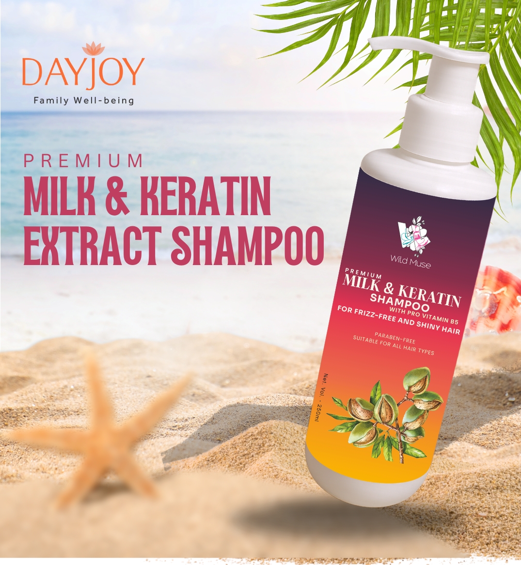 Wild Muse Milk & Keratin Extracts Shampoo (250ml)